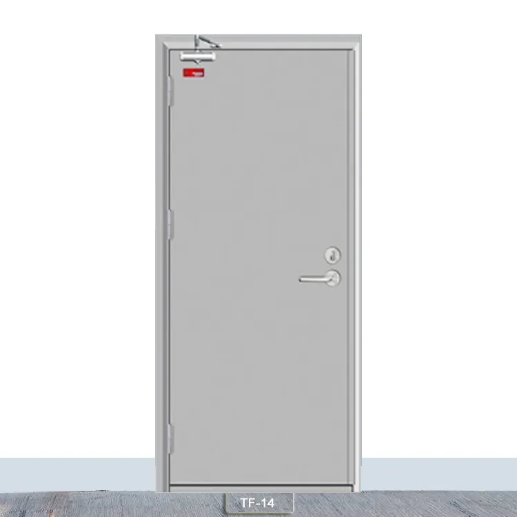 Solo golpe Color blanco puertas de pánico de la barra de empuje diseños puerta de incendios para casa
