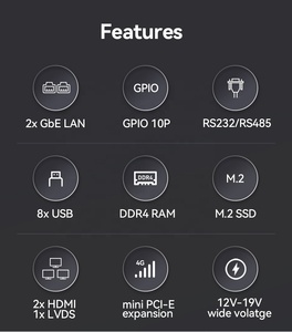 Fanless Industrial Mini PC RS232 RS485 J4125 N4000 <strong>Linux</strong> Ubuntu <strong>Computer</strong> <strong>with</strong> TPM 2.0 SIM Slot - Product Image 2