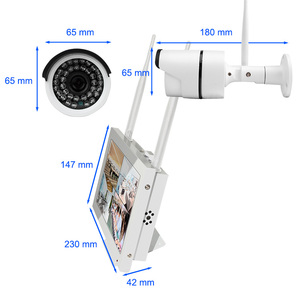 XONZ CCTV-Sicherheits-LCD-Bildschirmsets, Smart Home-System 4CH 8CH optional tragbares LCD-Bildschirm-Steuerbrett DIY-Monitor-Wlan-Sets - Product Image 3