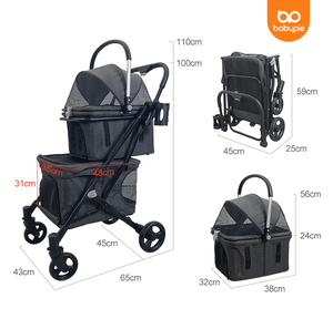 Hot bán Dog PET cho 2 PEG perego Xe đẩy đôi Pet Xe đẩy cho 2 con chó/mèo Xe đẩy cho hai con chó - Product Image 2