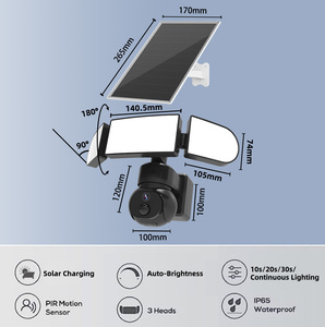 Glomarket WIFI 4G Reflector solar 1500 lúmenes PTZ Cámara DE SEGURIDAD 4MP PIR Sensor de movimiento IP65 Cámara impermeable HD para monitoreo - Product Image 3