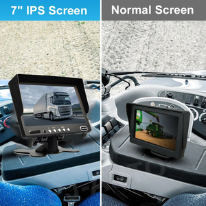 Monitor de coche de 7 pulgadas, pantalla TFT LCD, PAL/NTSC, entrada de vídeo de 2 vías, Monitor de marcha atrás para seguridad trasera de coche, Ayuda de marcha atrás - Product Image 4