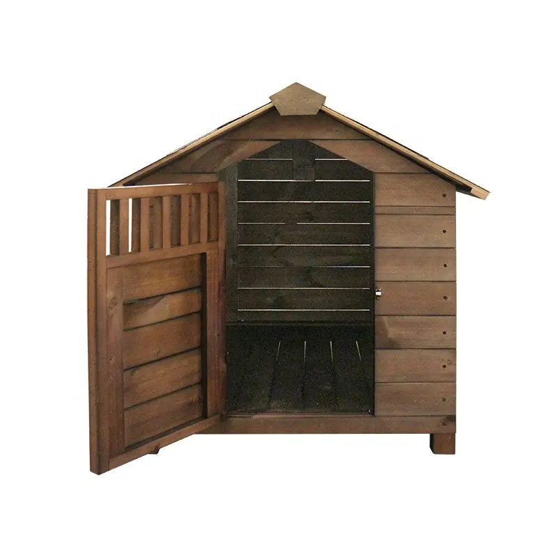 Customized Small to Large Weatherproof Wooden Dog Kennel in the Garden