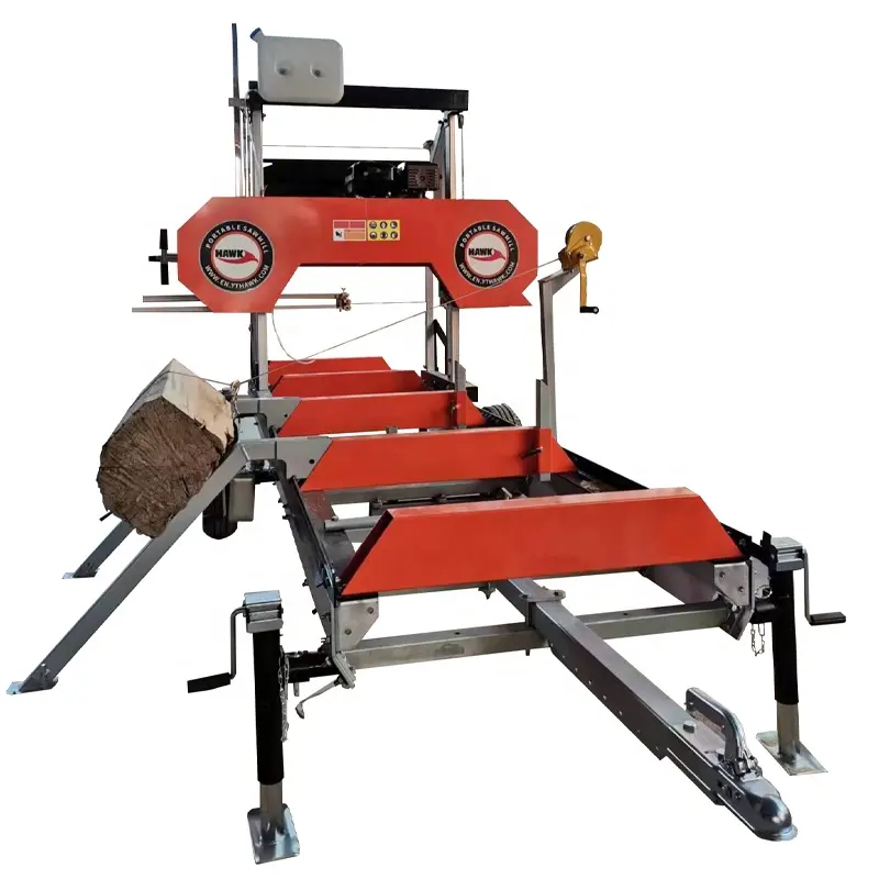 HAWK Meilleure vente machine à couper le bois scie à ruban scierie portable scierie à bois portable avec roue mobile