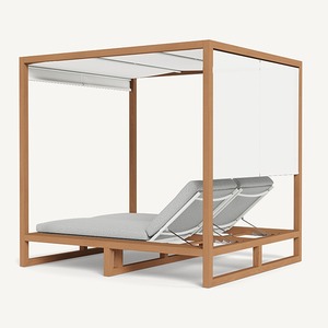 Lüks tasarım koleksiyonu dış mekan mobilyası tik ahşap kapı tik Daybed Teak Batyline Cabana - Product Image 3