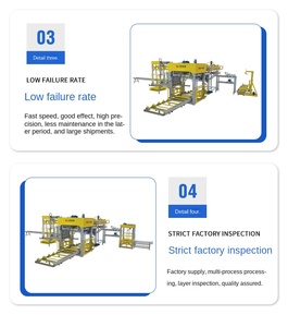 Apilador robótico automático, máquina paletizadora, componentes hidráulicos de núcleo PLC para línea de producción de bloques de hormigón a base de cemento - Product Image 3