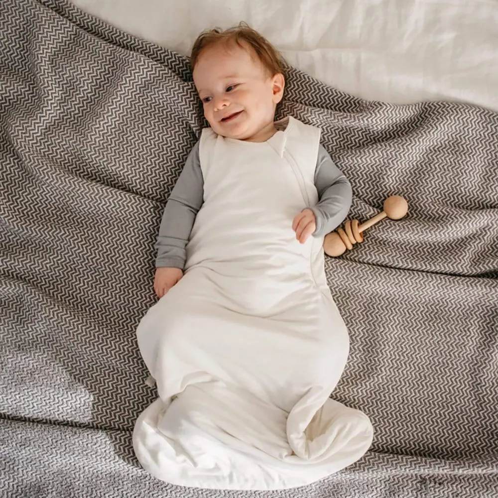 卸売オーガニックバンブーオーガニックをカスタマイズ0〜36ヶ月新生児寝袋0.51.0赤ちゃんジッパー用Tog赤ちゃん寝袋