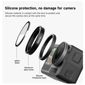 Telesin spor kamera aksesuarları CPL nötr yoğunluk ND Lens filtreler CPL ayrılmıştır fiber optik Lens için DJI eylem 5 4 3 kamera - Product Image 3