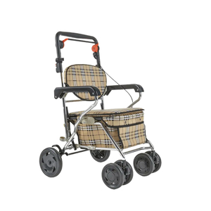 Mobiliteitsvoertuig Voor Ouderen: Zeswielige Kruidenierswinkelwagentje Met Comfortabele Zitplaats-Op Handige Zeswielige Rollator - Product Image 1