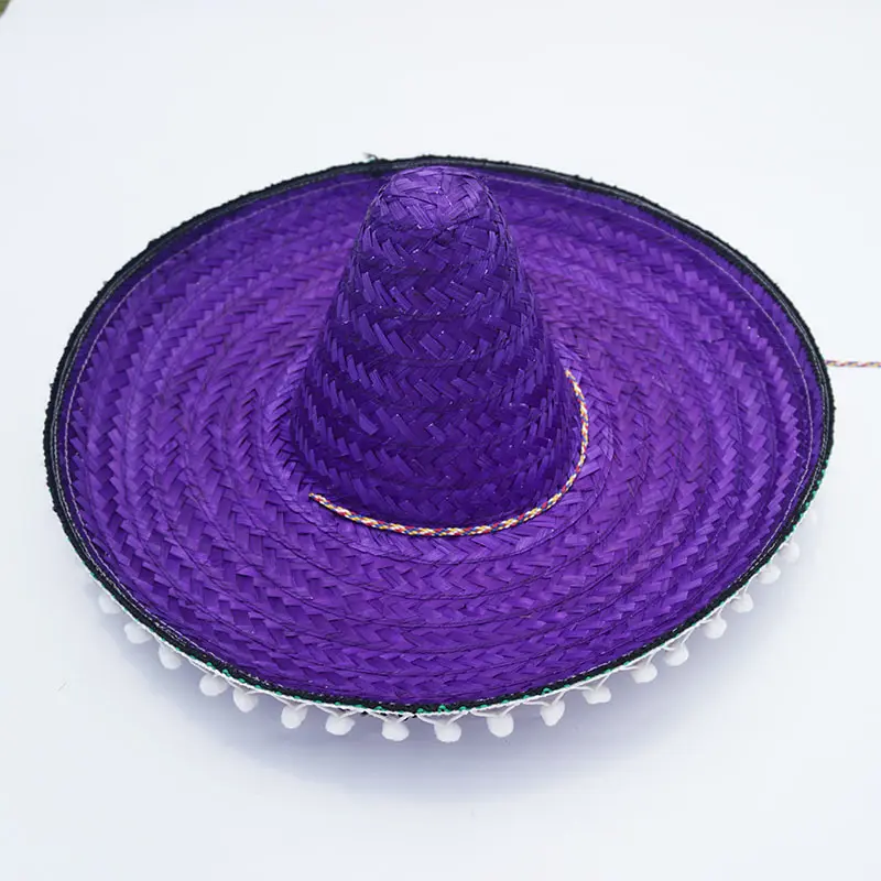 Açık karnaval Sombrero erkekler kadınlar parti meksika şapka doğal saman güneş şapkası geniş ağız Panama kova şapkalar ayarlanabilir Retro kapaklar