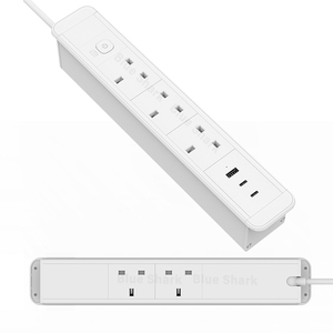 5个插座双面嵌入式电源板快速充电桌面电源插座PD65W USB 10A NFC嵌入式快速电气插头 - Product Image 4
