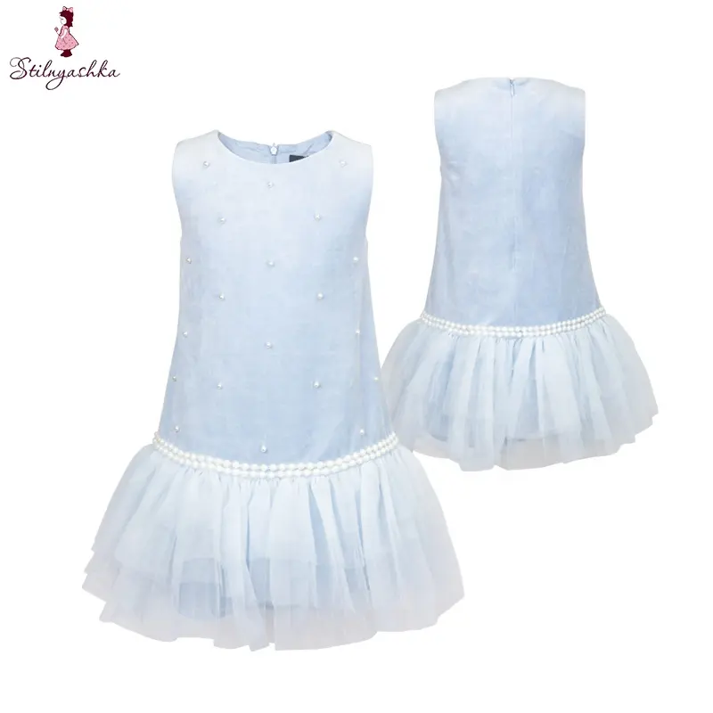 Stilnyashka-ropa de moda para niña, vestido para niña, ropa para niño, venta al por mayor, verano, fiesta de encaje, informal, 220302