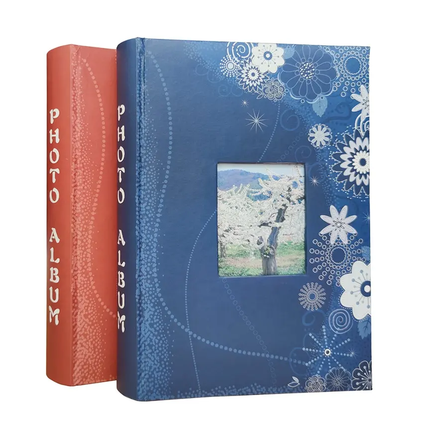 Belle conception papier impression couverture livre style album photo 4x6 papier glisser dans la feuille 300 photos album