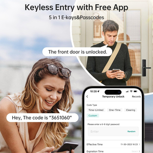 Home TTLock Smart Digital Front Keyless <strong>Entry</strong> Door <strong>Lock</strong> App Mobile Control Door <strong>Lock</strong> with <strong>Key</strong>