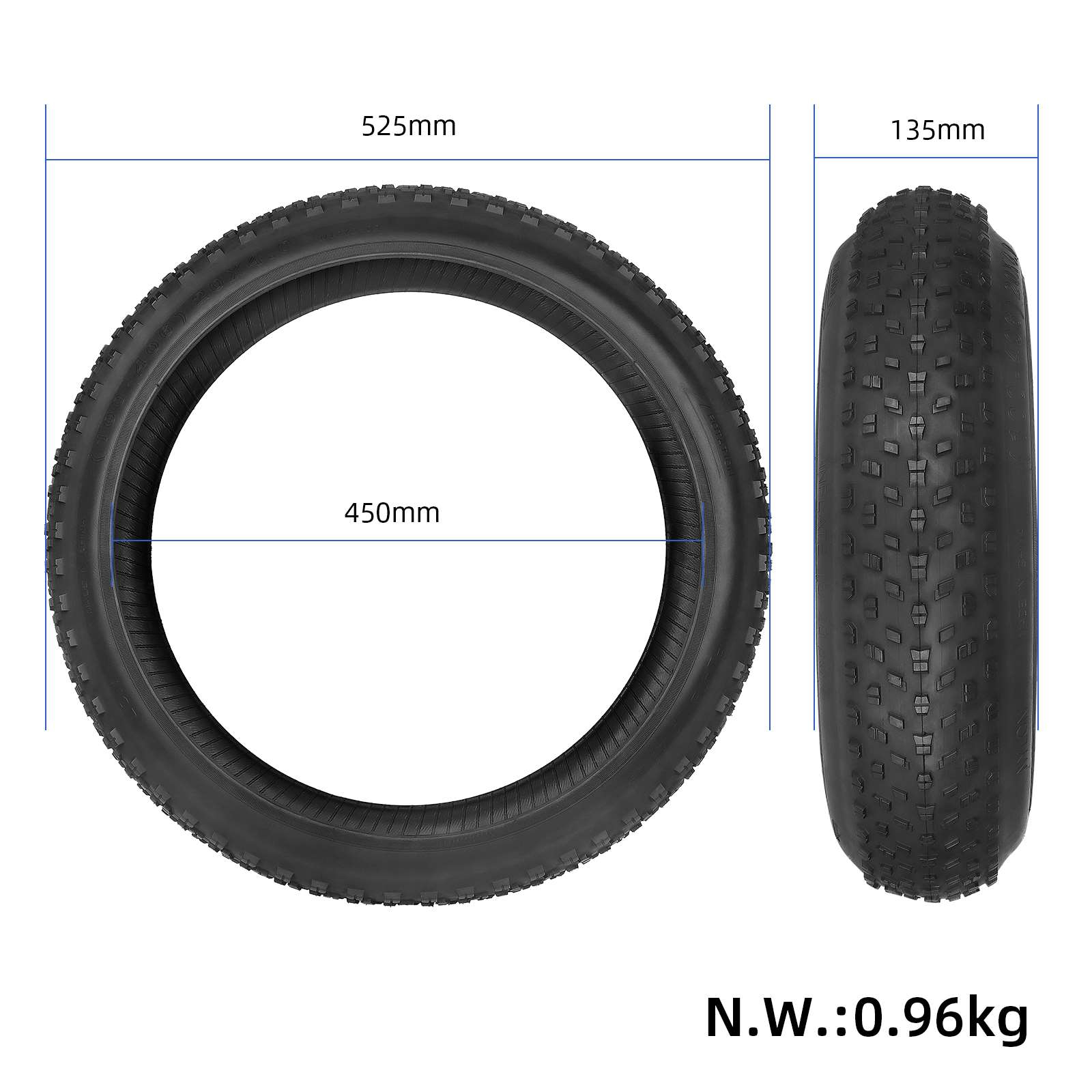 WD 20*4 Wide Tire 2832.00
