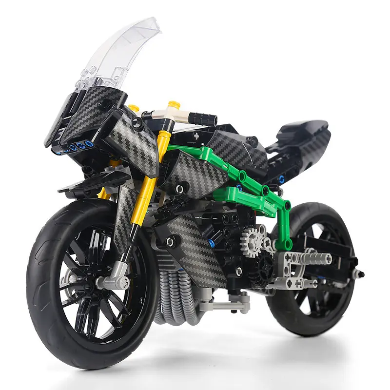 Mold King 23002 KAWASAKI H2R 639 Uds modelo de motocicleta edición estática bloque de montaje de rompecabezas para niños