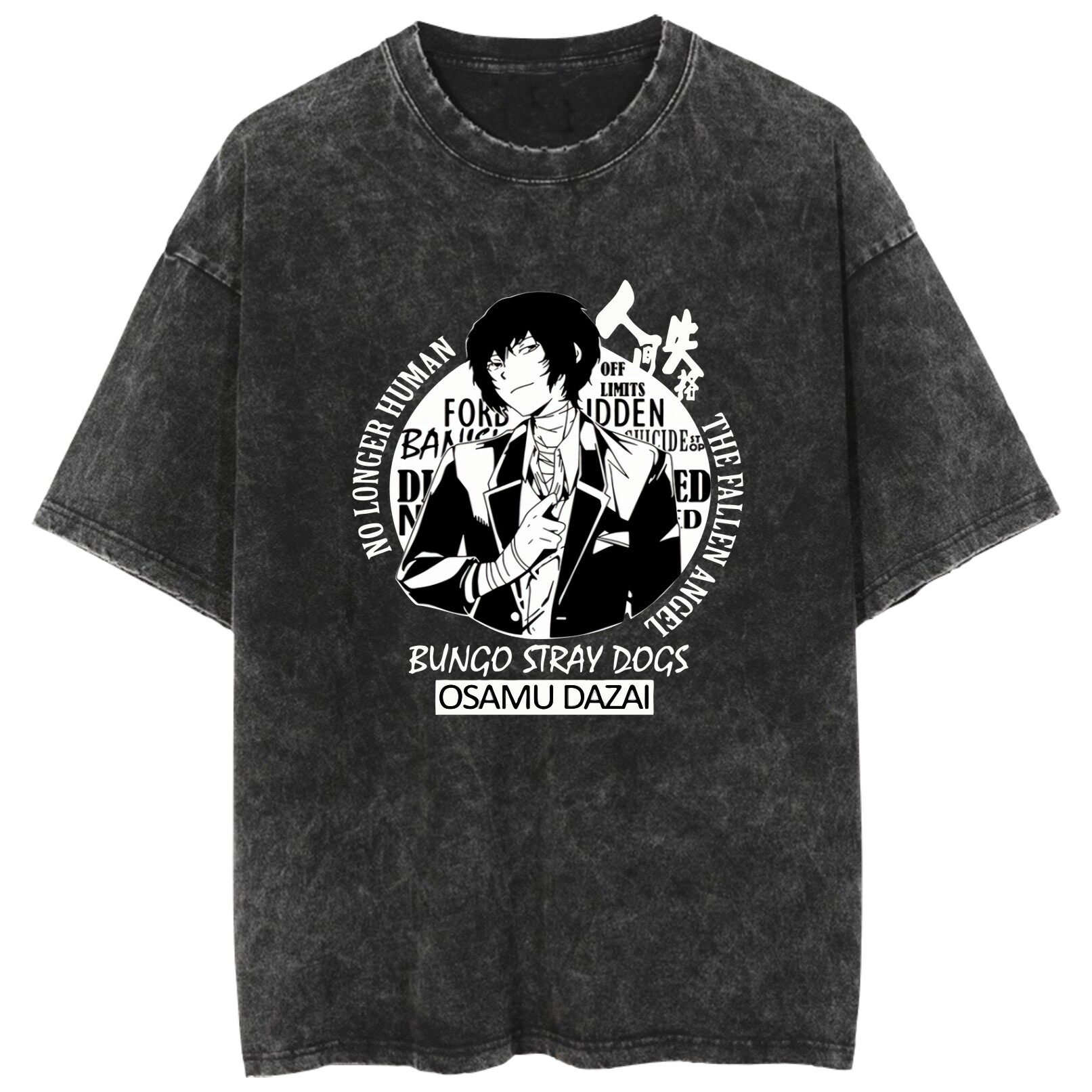 Camiseta negra lavada