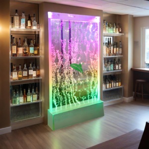 Decorazione luminosa a Led per interni colorata digitale di programmazione fontana da ballo in acrilico muro a bolle d'acqua