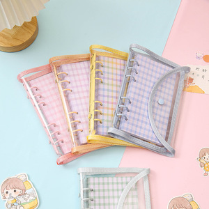 Glitter PVC Notebook Shell mit Druckknopf verschluss 6-Ring Loose-Leaf Journal Binder Nachfüllbare Covered Edge Bound to Shine - Product Image 1