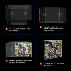 Şeffaf oyun kartı kartuş koruyucu depolama ekran kutusu kol örtüsü kılıf PLAYSTATION 1 PS1 CD Video oyunları - Product Image 4