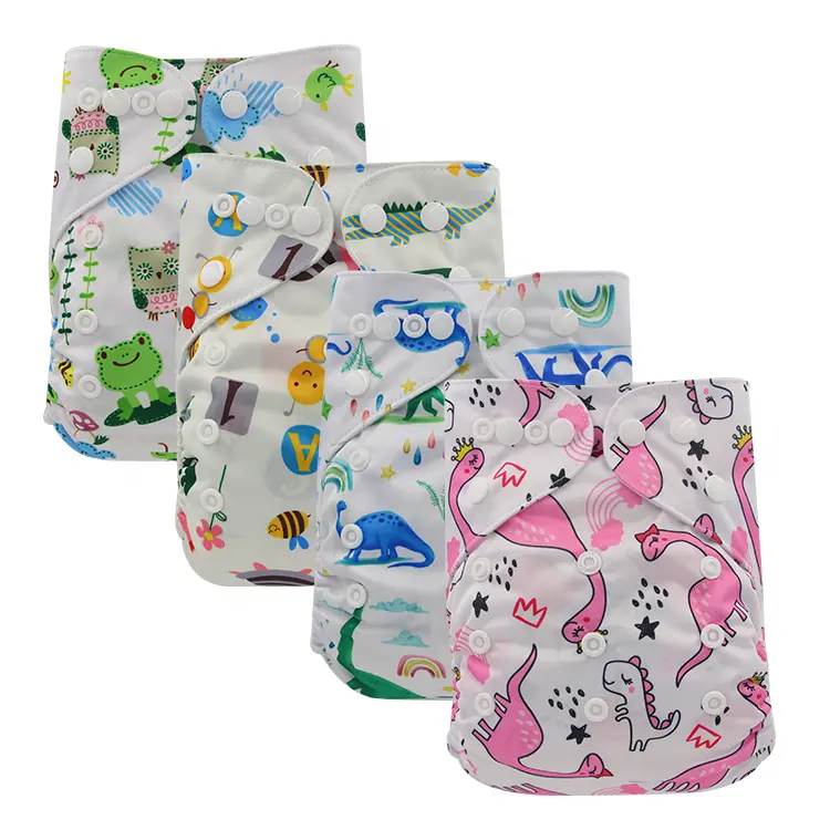 Ohbabyka – couche en daim de poche imprimé 3 couches de microfibre OEM & ODM, tissu réutilisable, fabricant de couches pour bébé en chine