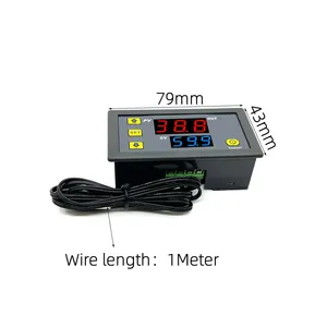 Mini W3230 línea de sonda Control de temperatura Digital termostato de pantalla LED con instrumento de Control de calor/refrigeración 12V 24V 110-220V - Product Image 5