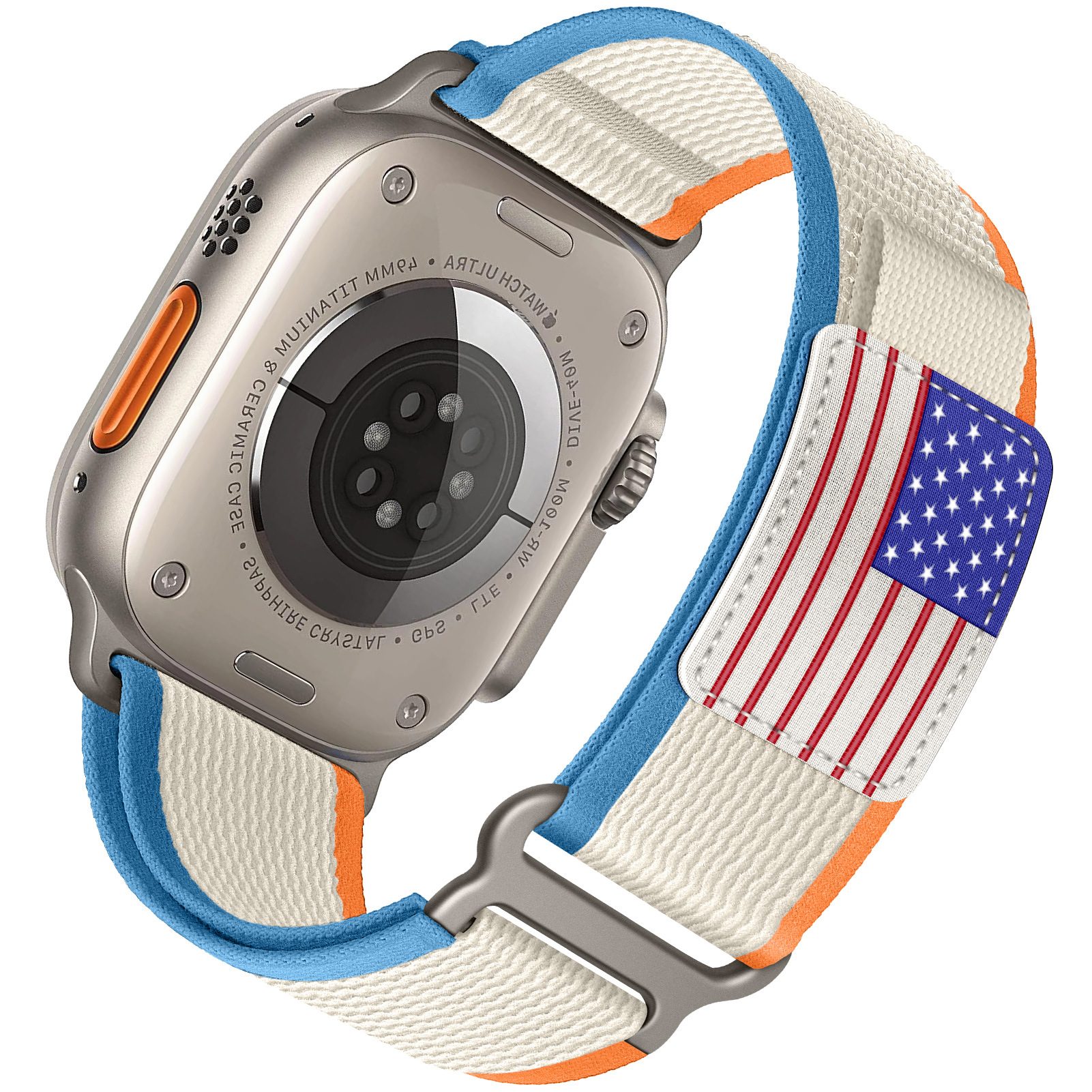 Naranja con bandera beige