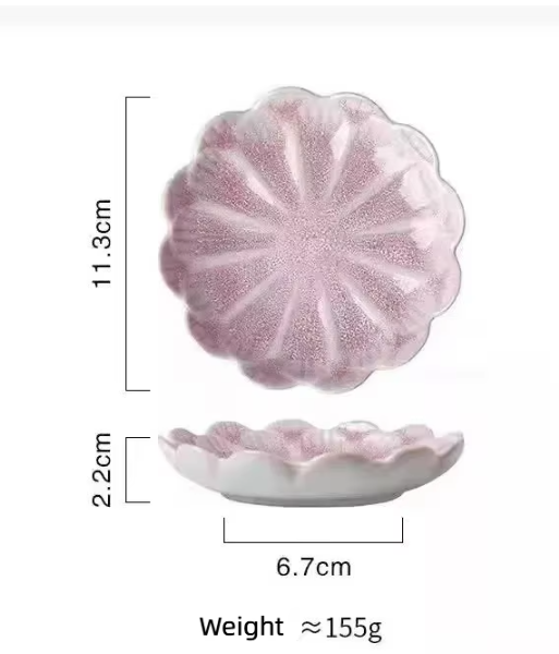 Assiette Tournesol Rose/B