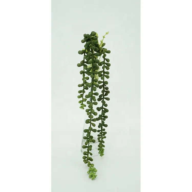 Simulazione all'ingrosso Senecio piante ro"yanus artificiale 50cm plastica morbida bacche in Pvc appeso pianta Bush per la decorazione