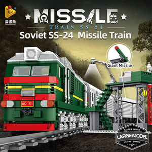 Panlos 628006 <strong>Soviet</strong> Missiles Train Assembly Rail Train <strong>Toy</strong> Model Brick World War II Military Building Block Set - Product Image 2