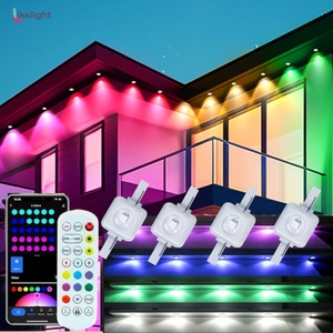 Уличный декоративный умный Wi-Fi контроль UCS2904 WS2811 RGB RGBW Светодиодный точечный светильник 24 В 36 В светодиодный драгоценный камень постоянный Рождественский свет - Product Image 1