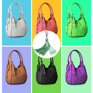 Hot Selling <strong>2</strong> <strong>in</strong> <strong>1</strong> &amp; 3 <strong>in</strong> <strong>1</strong> PU Leather Tassel Keychain with USB Charger Cable Nylon Jacket for IOS Devices and Computers - Product Image 3
