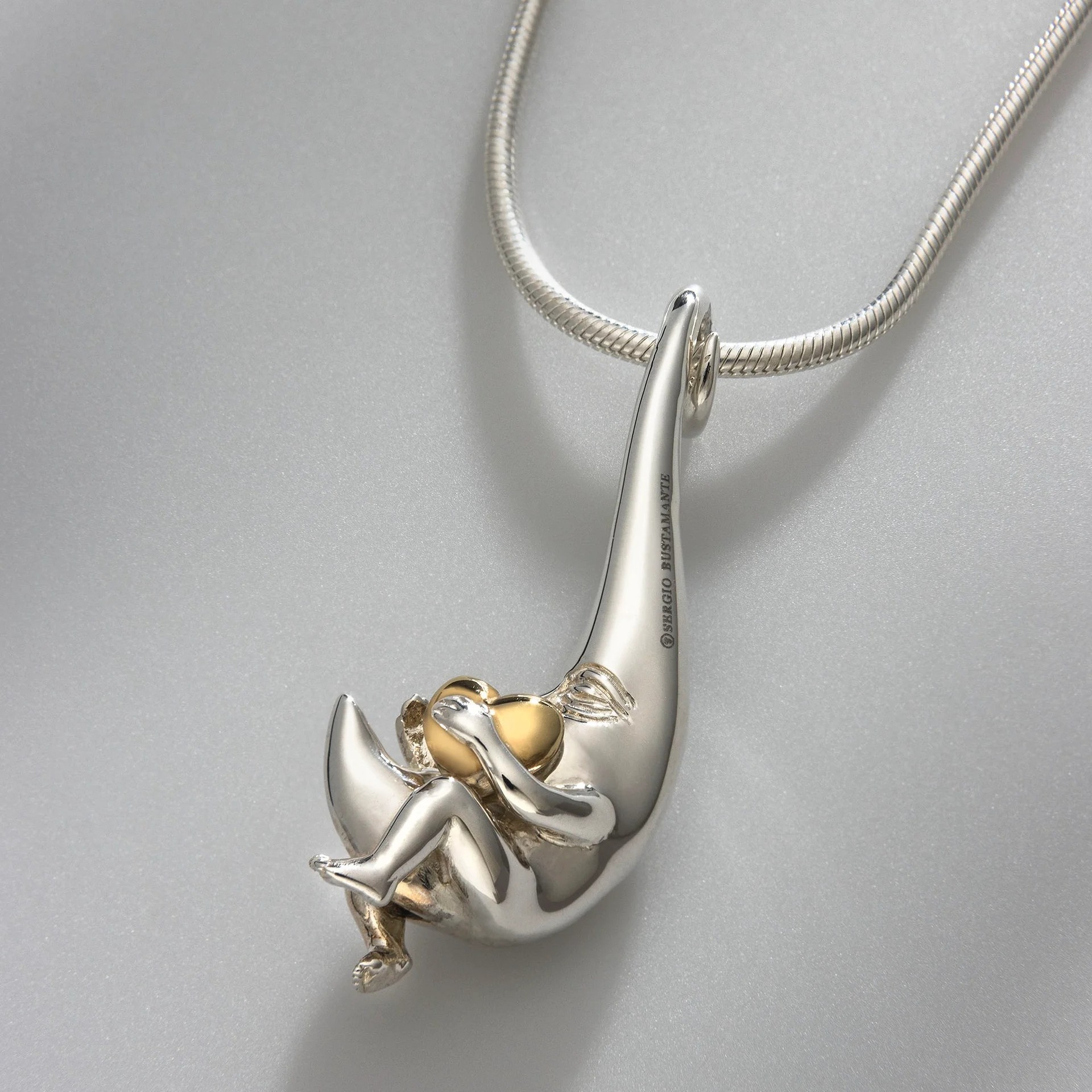Silver love necklace