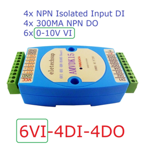 6VI/4DI/4DO <strong>0</strong>-10V <strong>Input</strong> / <strong>Digital</strong> <strong>input</strong> and <strong>output</strong> module / RS485 MODBUS RTU Communication AMVDK15 ELETECHSUP