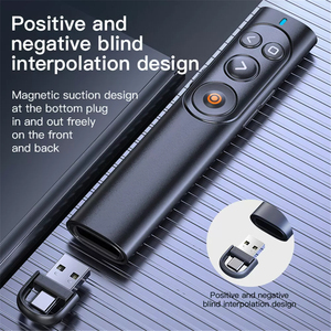 PPT-Präsentation Roter Laser-Seiten drehs tift Drahtlose Zeiger fernbedienung 2.4G RF USB Presenter Flip-Page-Stift für PowerPoint - Product Image 2