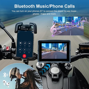 5 pulgadas impermeable motocicleta PND Carplay Android Auto BT GPS pantalla táctil antirrobo Detección de presión de neumáticos REPRODUCTOR DE Radio de coche - Product Image 3