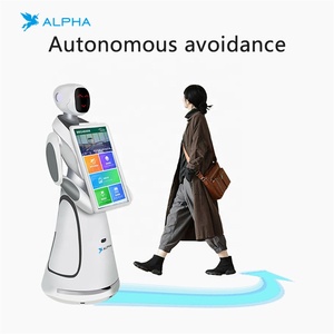 Robot di servizio intelligente programmabile per stazioni aeroporti Hotel di benvenuto Robot di accoglienza con 21.5 pollici grande schermo - Product Image 2