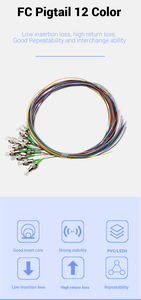 Excelente rendimiento de transmisión de comunicación FC APC/ UPC modo único 12 colores pigtail - Product Image 6