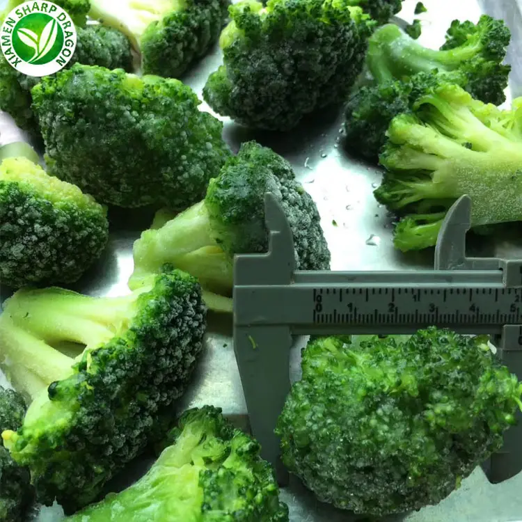 Le migliori verdure fresche surgelate fiorellini di Broccoli rapinati con gambo biologico IQF sbollentatura e congelamento Mini tagli di cavolfiore alla rinfusa