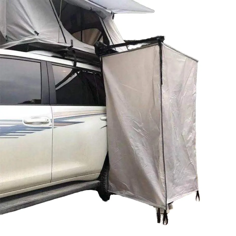 Kayalık süper eylül çadır otomatik araba yan tente PVC tuval açık kamp odası 2m alan bir yatak yapısı alüminyum çatı