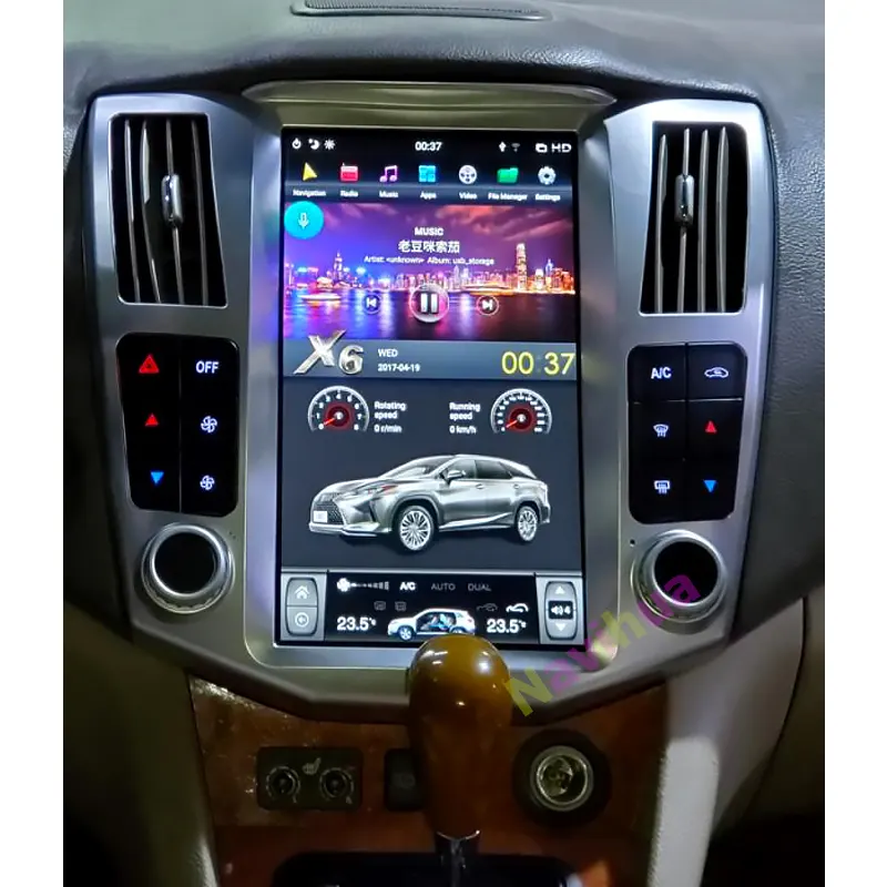 Navihua Android 6 Core Car DVD Player WIFI sistema di navigazione GPS Carplay per Tesla Style Lexus RX RX300 RX350 RX330 2004