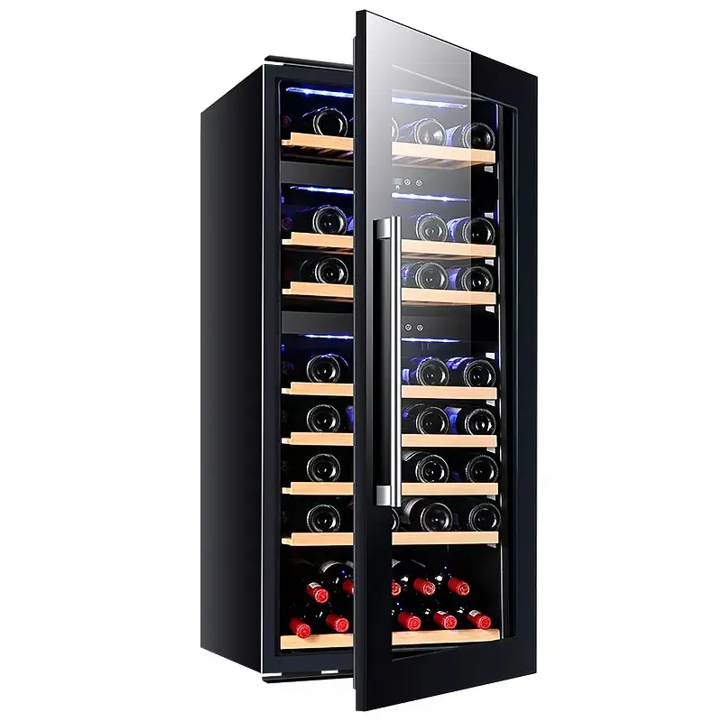 VANACE jc-98 США, узкий 110 В, двойная зона, 150 бутылок под прилавок, стеклянная дверь, холодильник, охладитель напитков, вина