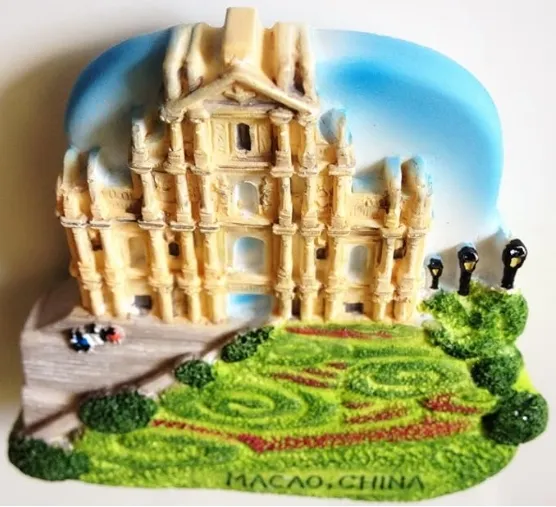 Смола 3D Macau St Paul's Church холодильник магнит туристическая достопримечательность сувениры
