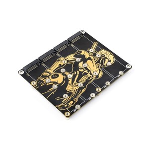 Placa adaptadora PCIe a 4-Ch M.2 para Raspberry Pi 5 compatible con unidades de estado sólido NVMe de 4 canales que alimentan Raspberry Pi 5 NVMe - Product Image 5
