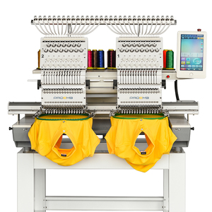PROEMB 12/15-Needle Professional Two Head Embroidery Machine with LCD Touchscreen | Free <strong>Design</strong> <strong>Software</strong> Included - Product Image 1