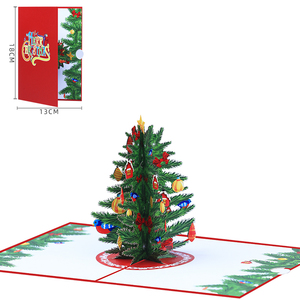 Noel için yeni çam ağacı 3D Pop Up tebrik kartı-işletmeler için müşterilere ve çalışanlara vermek için en iyi hediye - Product Image 1