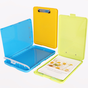 Estuche de archivo YUZMEI A4 con asa Carpeta de papel para estudiantes de enfermería Organizador de documentos Carpeta de clip de plástico Durable y fuerte - Product Image 6