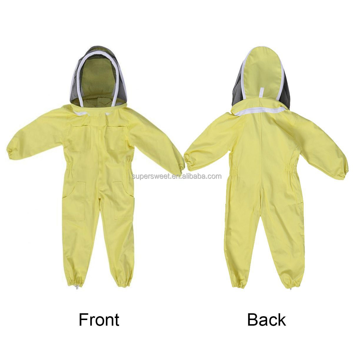 Apiculture Vented Beekeeping Clothing Suits ventilated Cotton Child Size Bee Suit Kids with Round Veil
