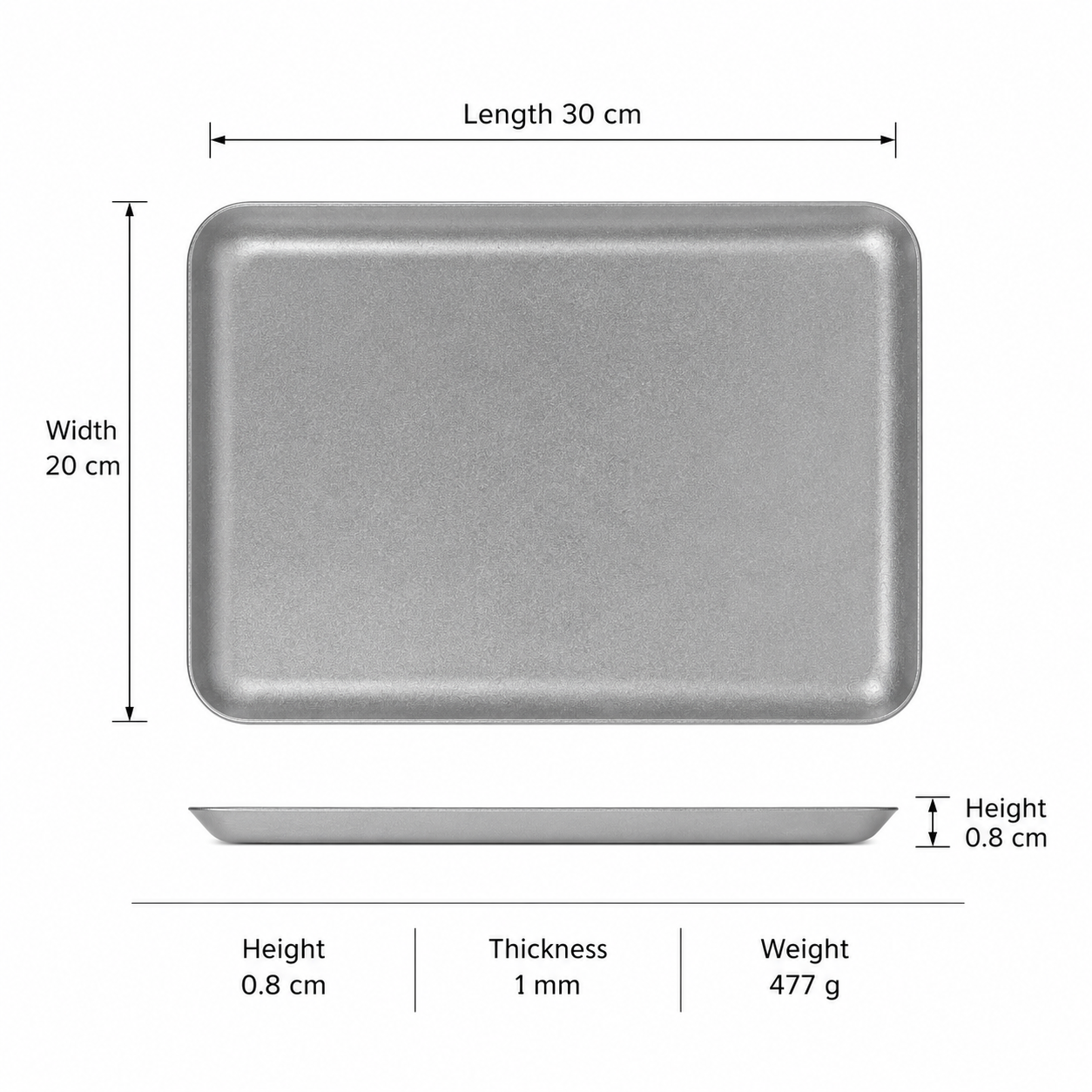 Silver-30 Rectangular trays