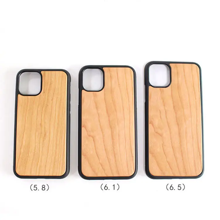 TPU PC Real Wood Phone Case For iPhone New 11